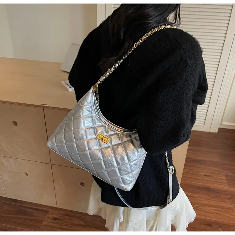 Silver Quilted Chain Tote Bag for Women 2025 — feature 10