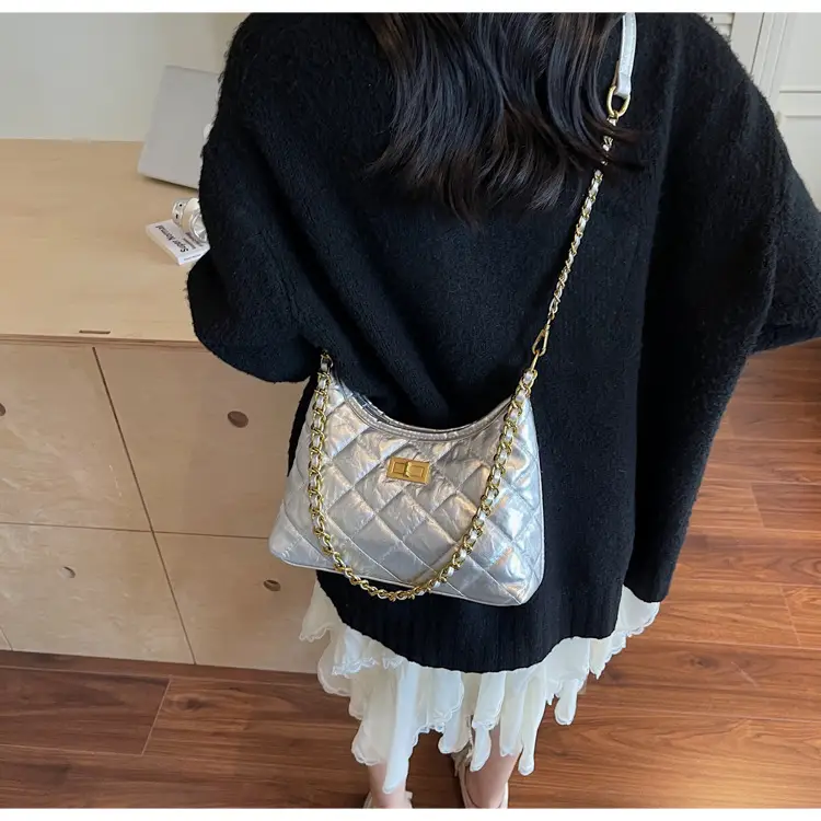 Silver Quilted Chain Tote Bag for Women 2025 — feature 14
