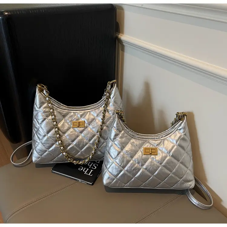 Silver Quilted Chain Tote Bag for Women 2025 — feature 18