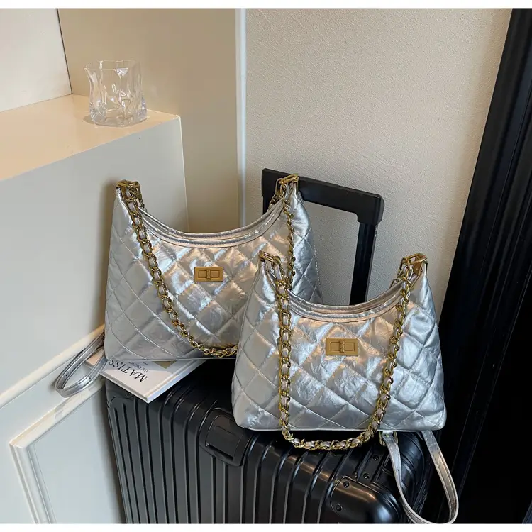 Silver Quilted Chain Tote Bag for Women 2025 — feature 21