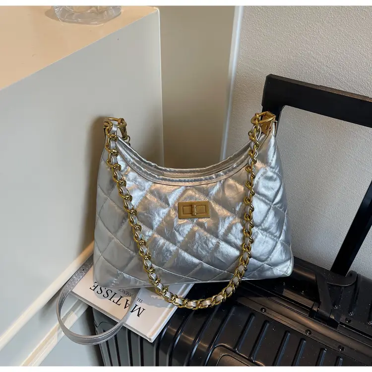 Silver Quilted Chain Tote Bag for Women 2025 — feature 22