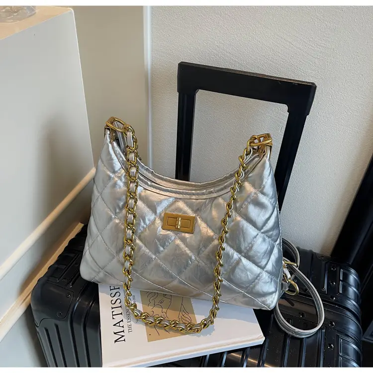 Silver Quilted Chain Tote Bag for Women 2025 — feature 23