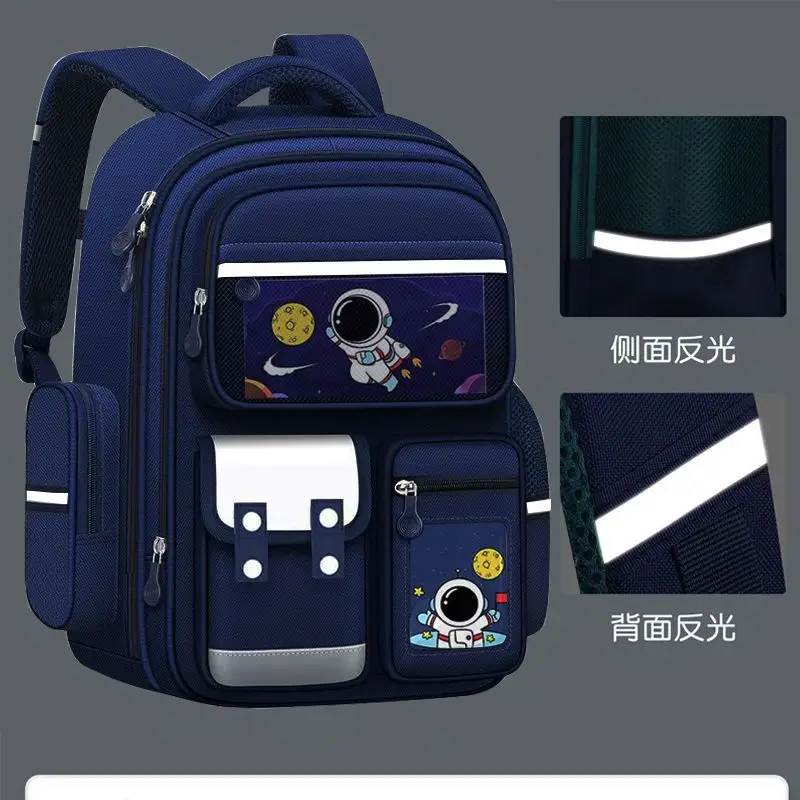 Astronaut Children's Schoolbag for Boys in Grades 1, 2, 3 to 6, Primary School Boys, 2025 New Model Spine-Protecting Backpack