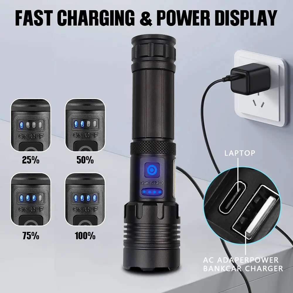 Ultra Bright Flashlight with USB Charge & Waterproof Design — feature 3