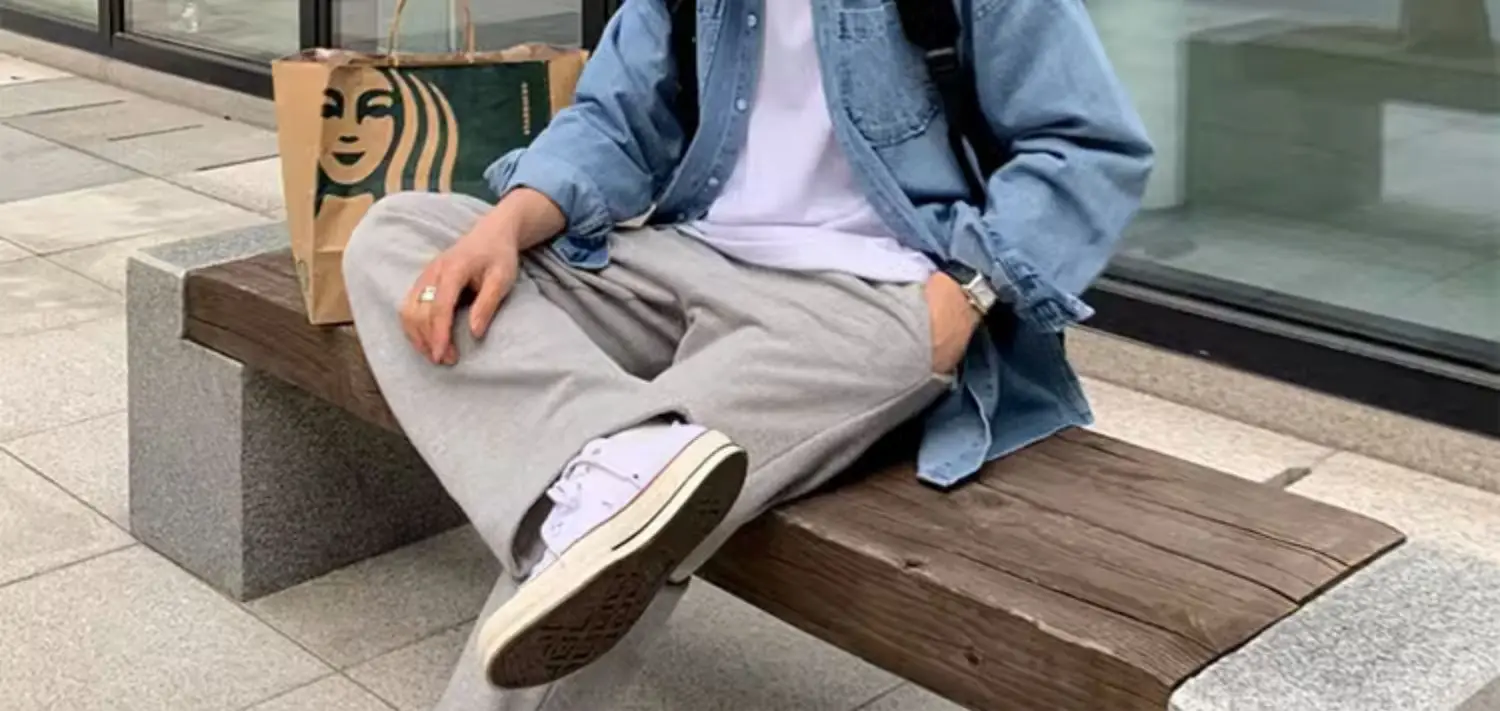 Long Sleeve Denim Shirt Dark Blue Men High End Tension Wear — feature 8