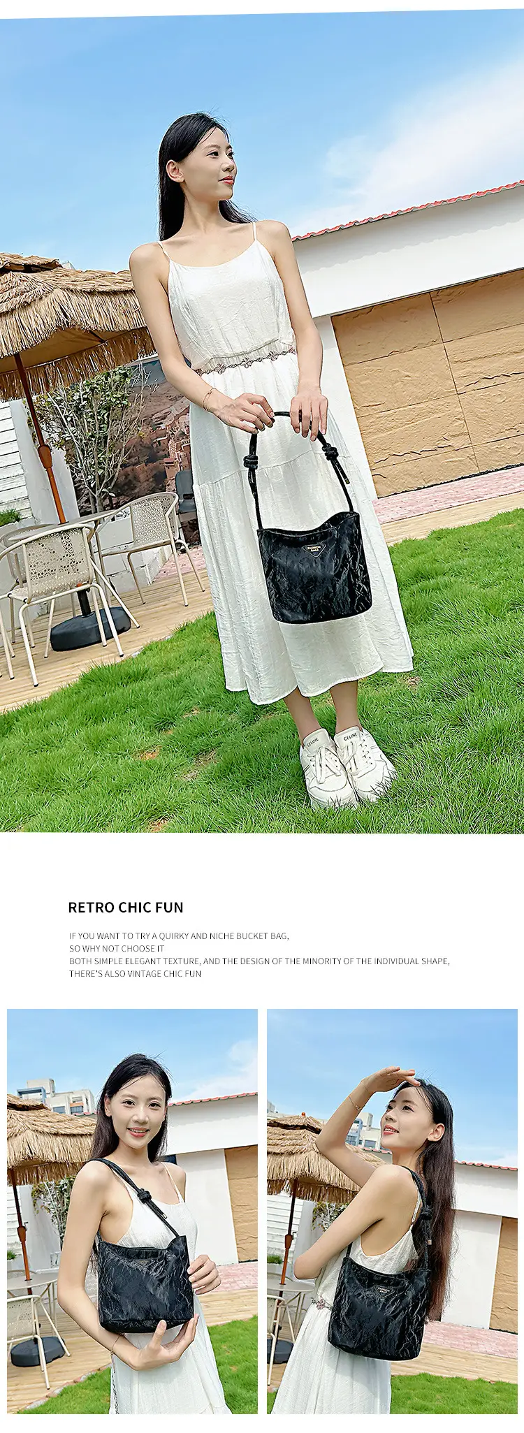 White Korean Style Women's Shoulder Bag 2025 — feature 10