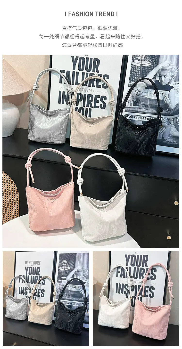 White Korean Style Women's Shoulder Bag 2025 — feature 5