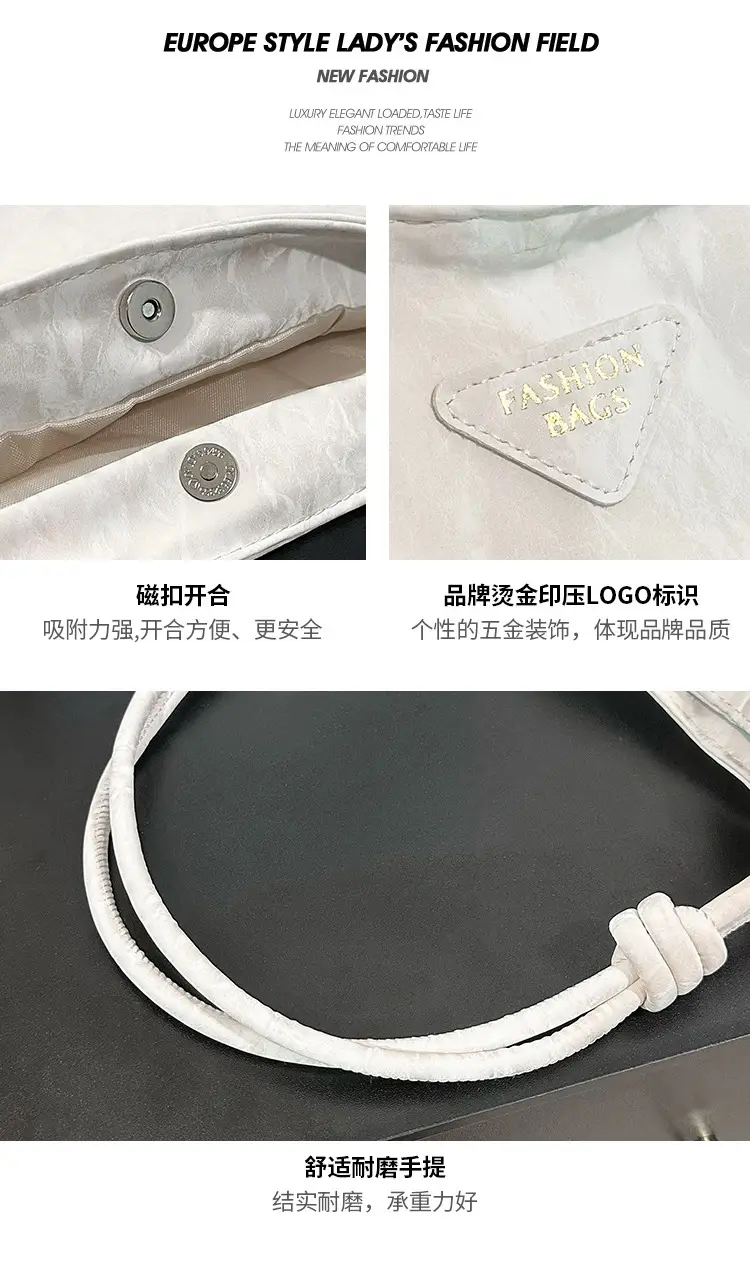 White Korean Style Women's Shoulder Bag 2025 — feature 9