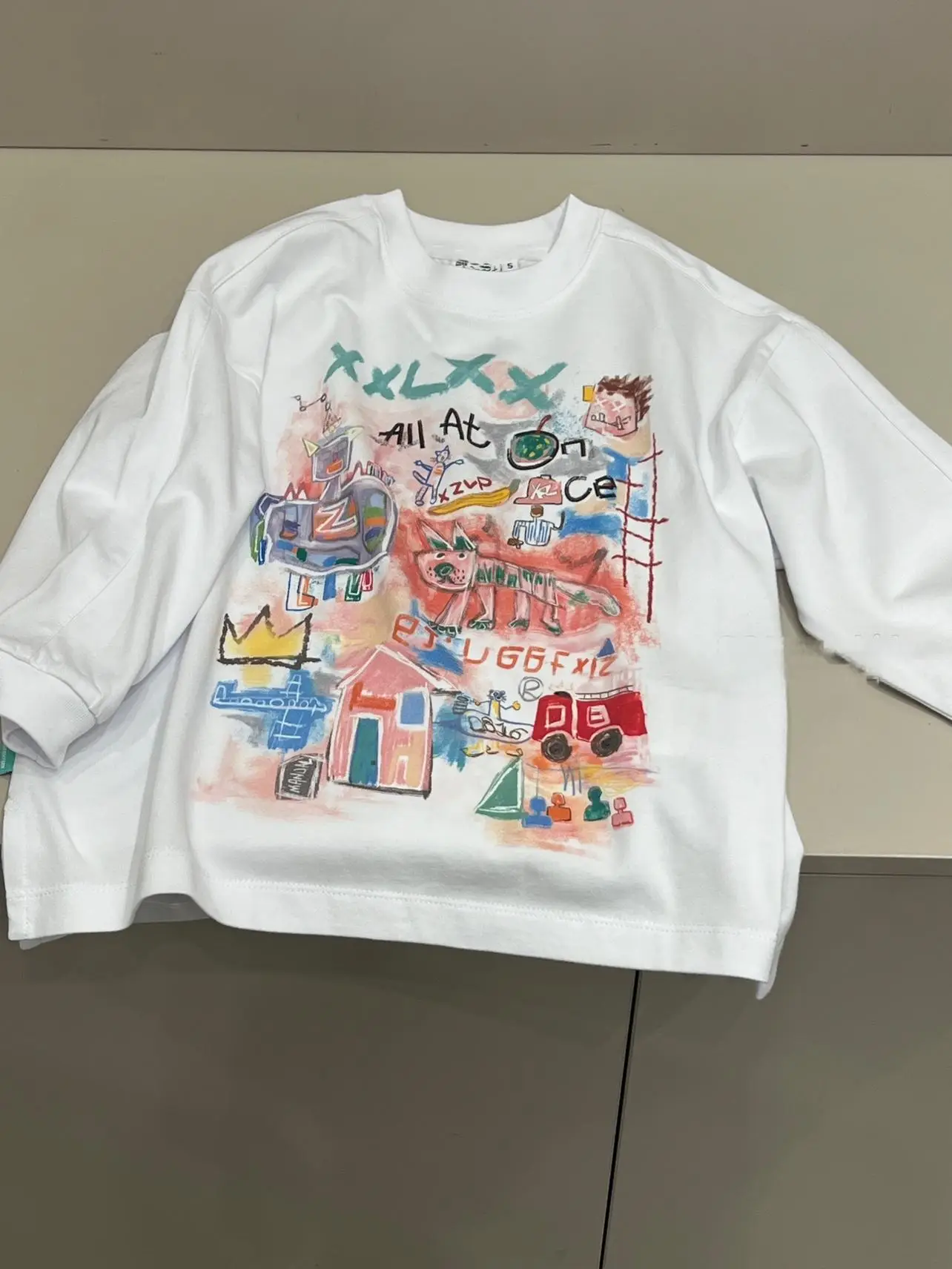 Boys Long Sleeve Graphic Sweatshirt Black White 2026