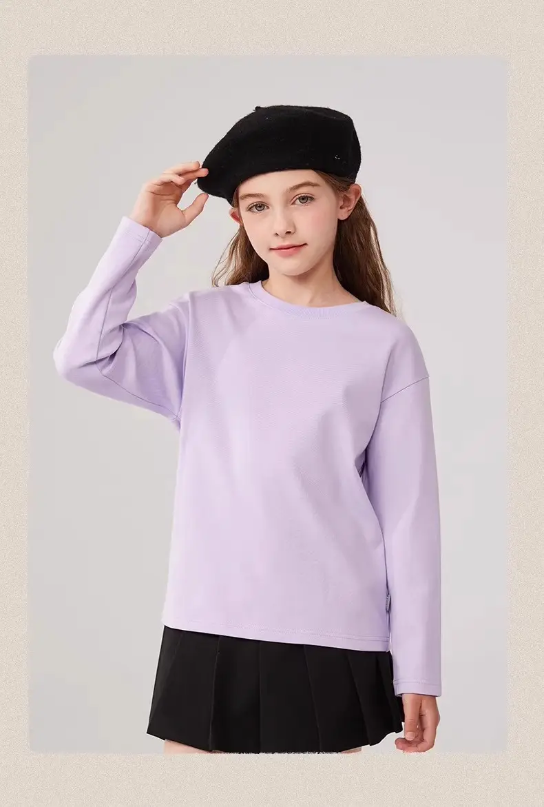 Children's Sportswear Girls Long-Sleeved T-Shirt Clothes 2025 Autum New Style Girls Spring and Autum Pure Cotton Autum Clothes — feature 17