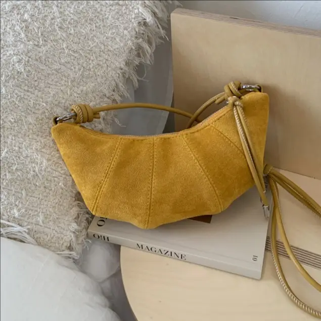 Yellow Suede Crossbody Bag for Women 2025 - Image 7