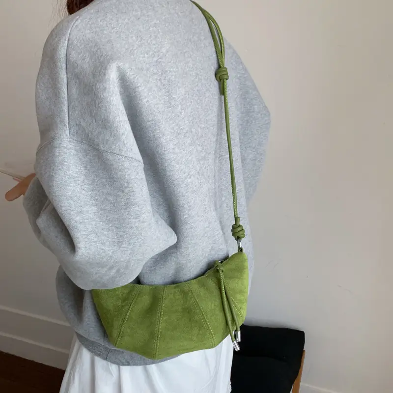 Yellow Suede Crossbody Bag for Women 2025 - Image 9