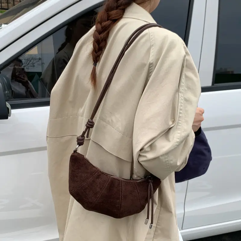 Yellow Suede Crossbody Bag for Women 2025 - Image 10