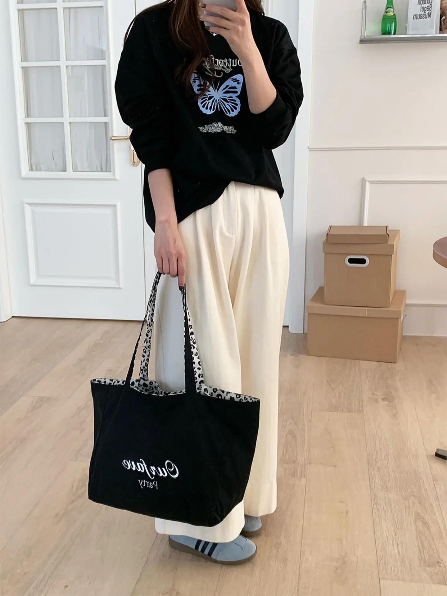 Retro Leopard Print Double-Sided Shoulder Bag for Women — feature 16