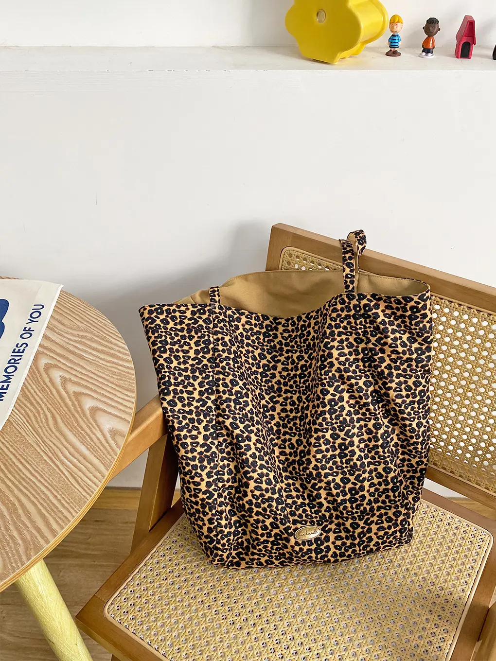 Retro Leopard Print Double-Sided Shoulder Bag for Women - Image 6