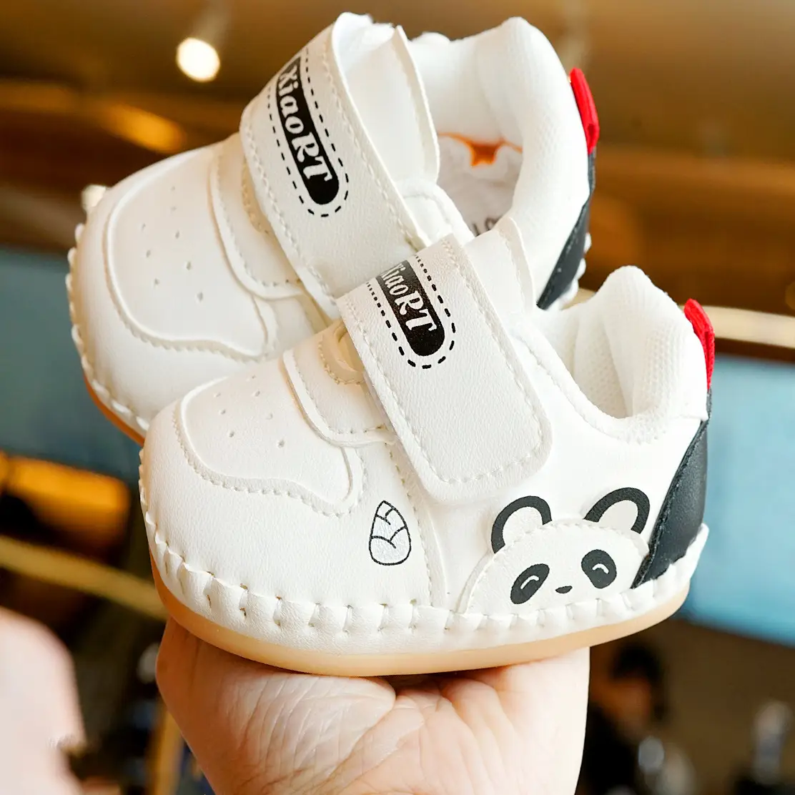 Pink Cartoon Baby Shoes 0-1 Years Soft Sole Non-Slip