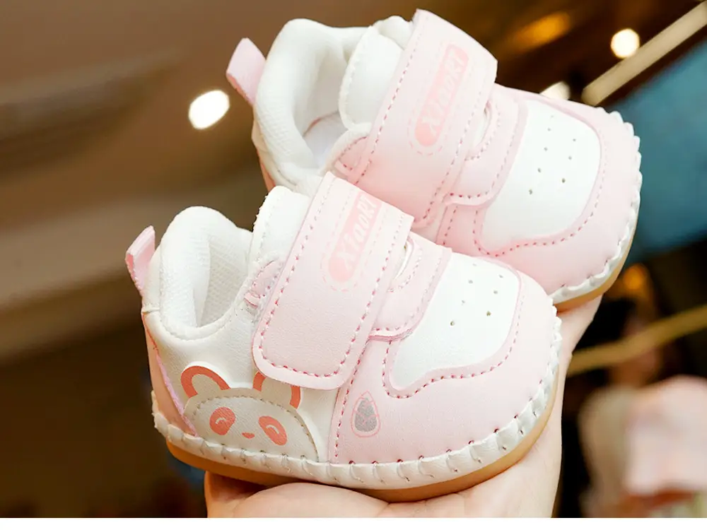 Pink Cartoon Baby Shoes 0-1 Years Soft Sole Non-Slip — feature 7