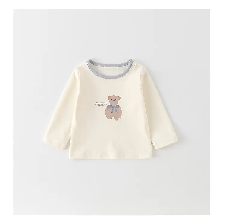 Baby Boy Cotton T-Shirt Shorts Set Cream Denim — feature 12