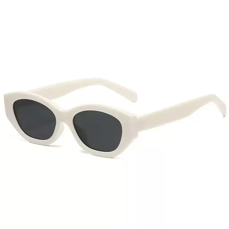 Retro Cat-Eye Sunglasses for Women Black Brown Tint - Image 8