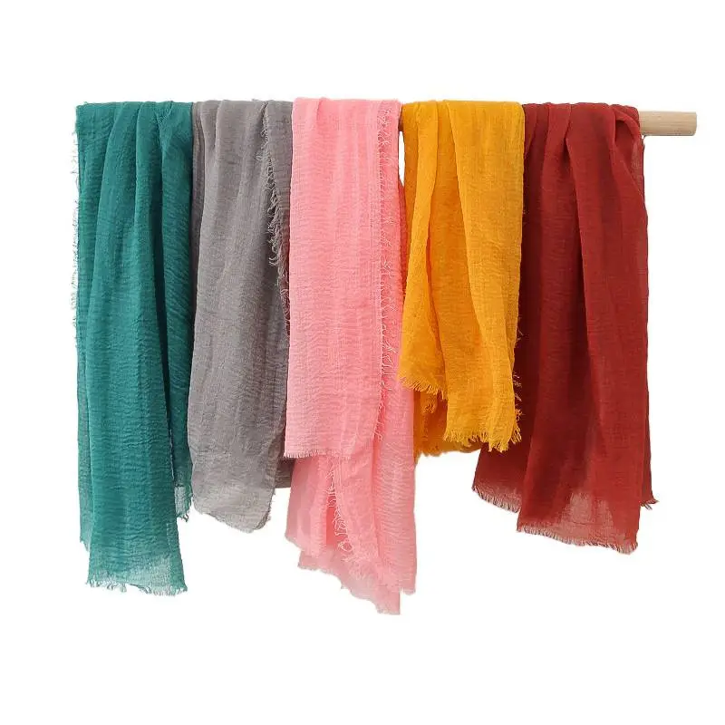 New Spring Scarf for Women Pure Cotton Linen Sun Protection - Image 52
