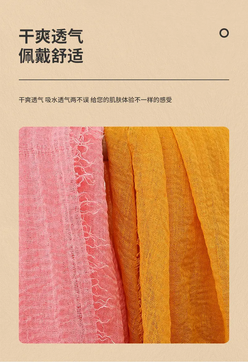 New Spring Scarf for Women Pure Cotton Linen Sun Protection — feature 10