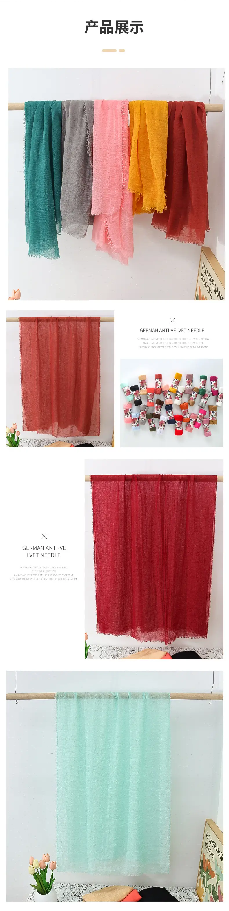 New Spring Scarf for Women Pure Cotton Linen Sun Protection — feature 12
