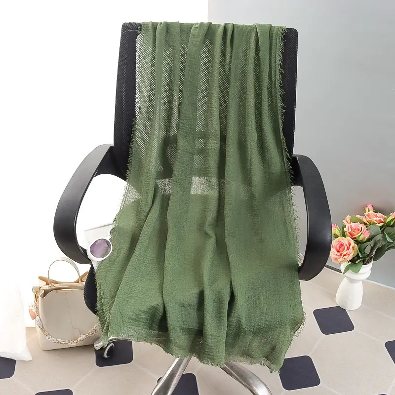New Spring Scarf for Women Pure Cotton Linen Sun Protection - Image 33