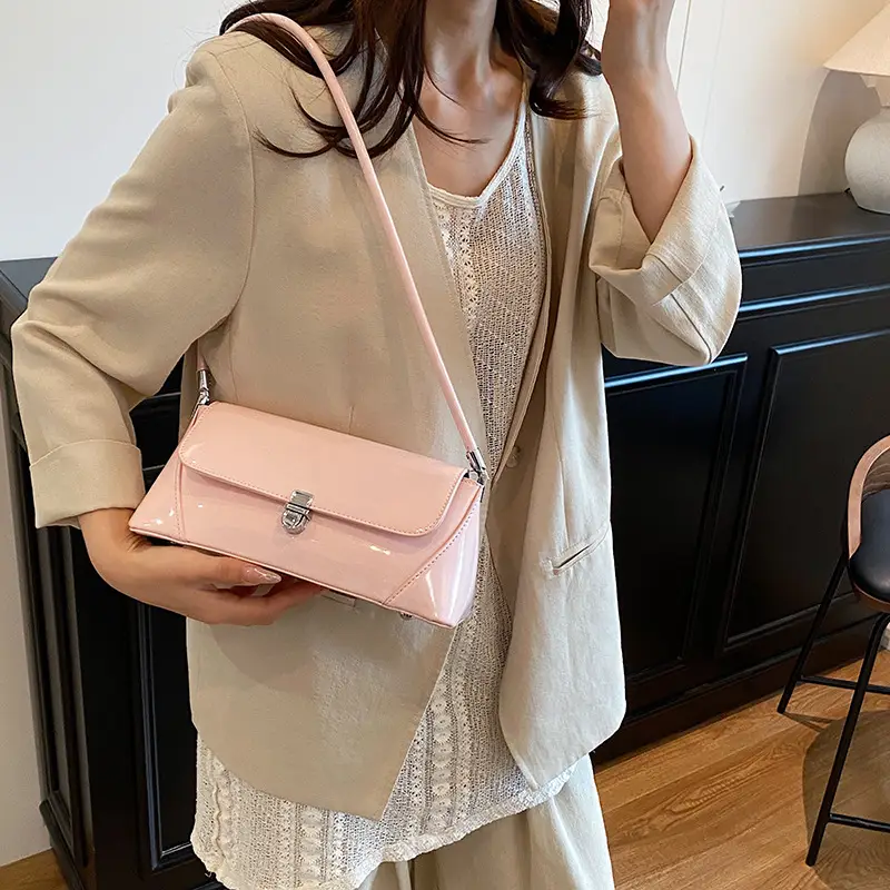Women's Beige Textured Crossbody Bag 2025 Summer - Image 10