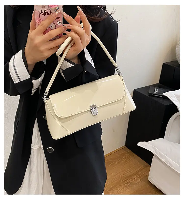 Women's Beige Textured Crossbody Bag 2025 Summer — feature 3