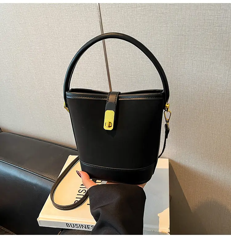 Women Crossbody Bag Beige Leather Bucket Style 2026 — feature 13