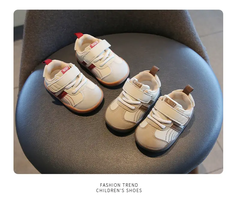 2025 Toddler Shoes White Red Velcro Strap Non-Slip — feature 12