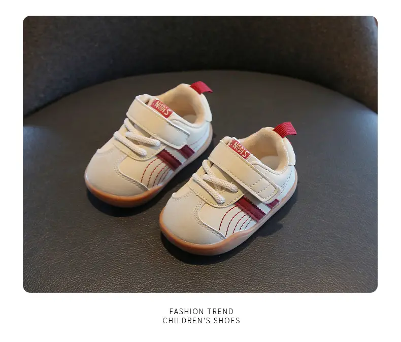 2025 Toddler Shoes White Red Velcro Strap Non-Slip — feature 15