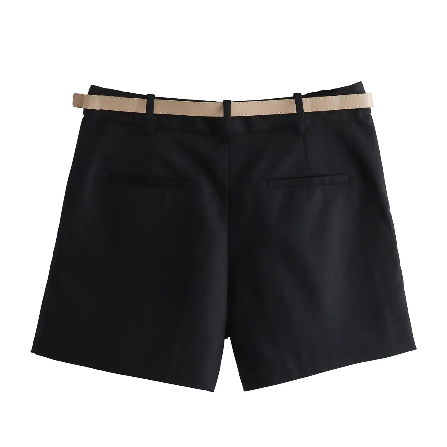 Women's White Belted Shorts 2024 Summer Casual — feature 4