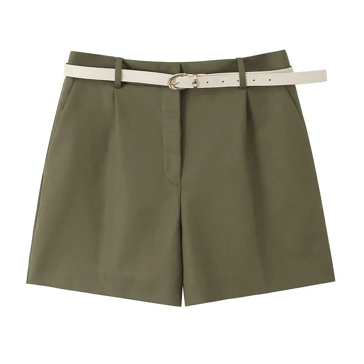 Women's White Belted Shorts 2024 Summer Casual - Image 5
