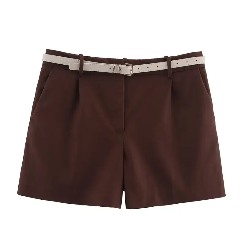 Women's White Belted Shorts 2024 Summer Casual - Image 6