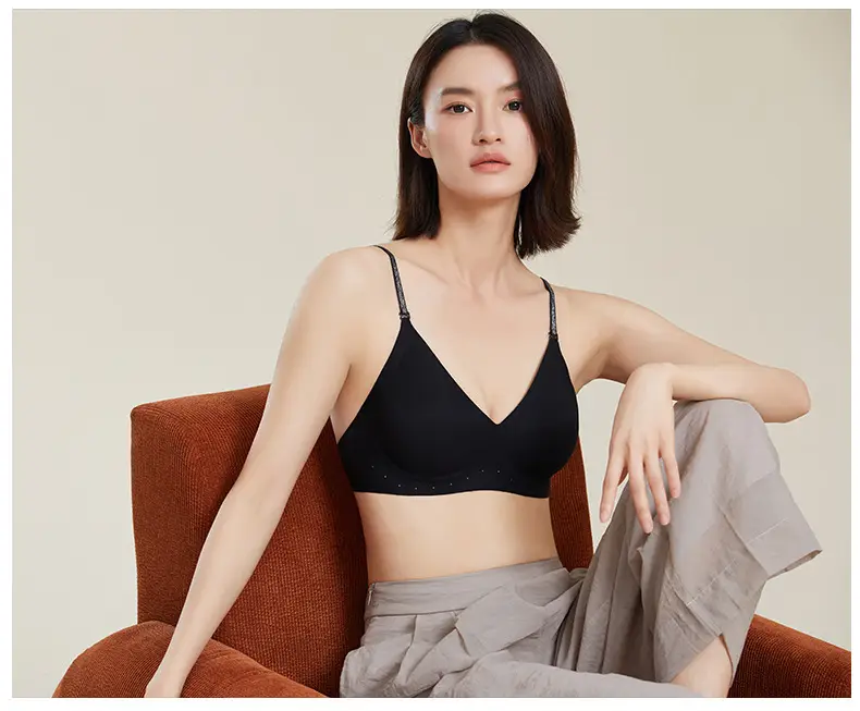 Invisible Bra, Seamless Foundation-Like Underwear for Women, Summer Thin Style, Small Chest Gathering, Anti-Sagging, Breathable, Adjustable, Beautiful Back Design — feature 22