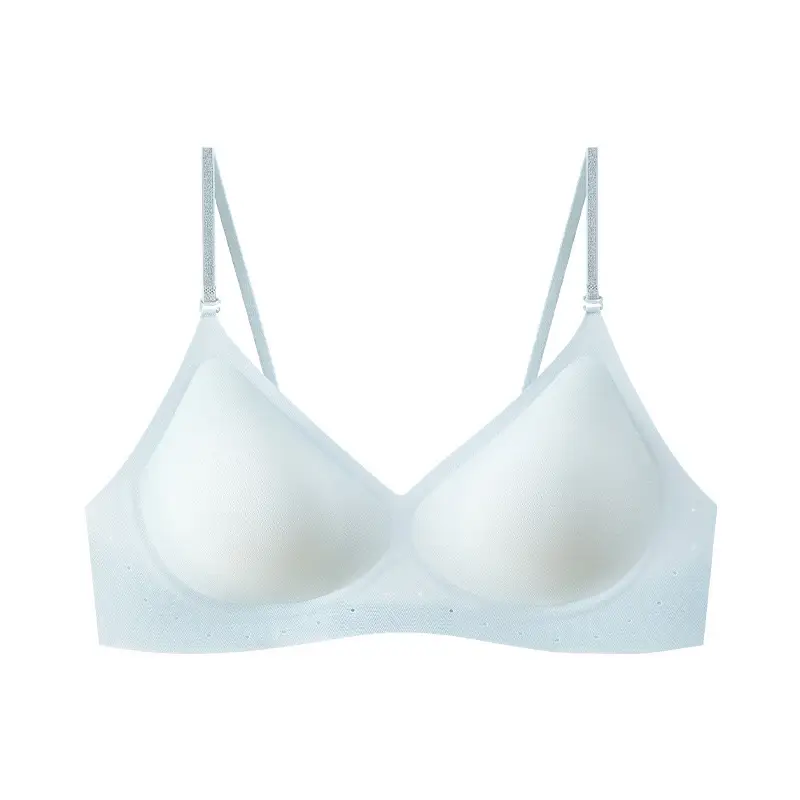 Invisible Bra, Seamless Foundation-Like Underwear for Women, Summer Thin Style, Small Chest Gathering, Anti-Sagging, Breathable, Adjustable, Beautiful Back Design