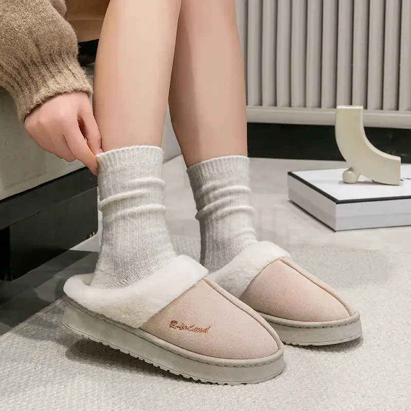 Thick-Soled Cotton Slippers, Non-Slip Winter Shoes, Indoor Slippers, Winter Warm Cotton Shoes, Plush Cotton Slippers, Home Slippers Wholesale - Image 8
