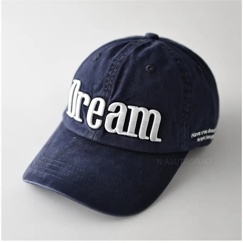 Men Grey Dream Embroidered Baseball Cap - Image 10