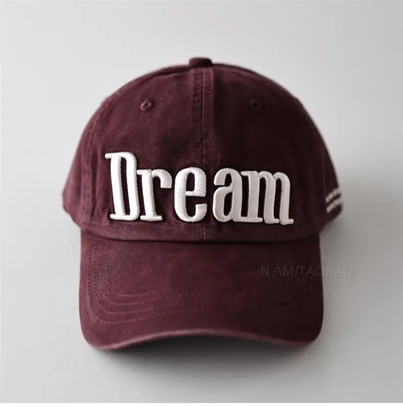 Men Grey Dream Embroidered Baseball Cap — feature 12