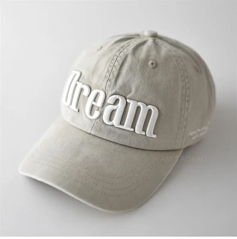Men Grey Dream Embroidered Baseball Cap — feature 5