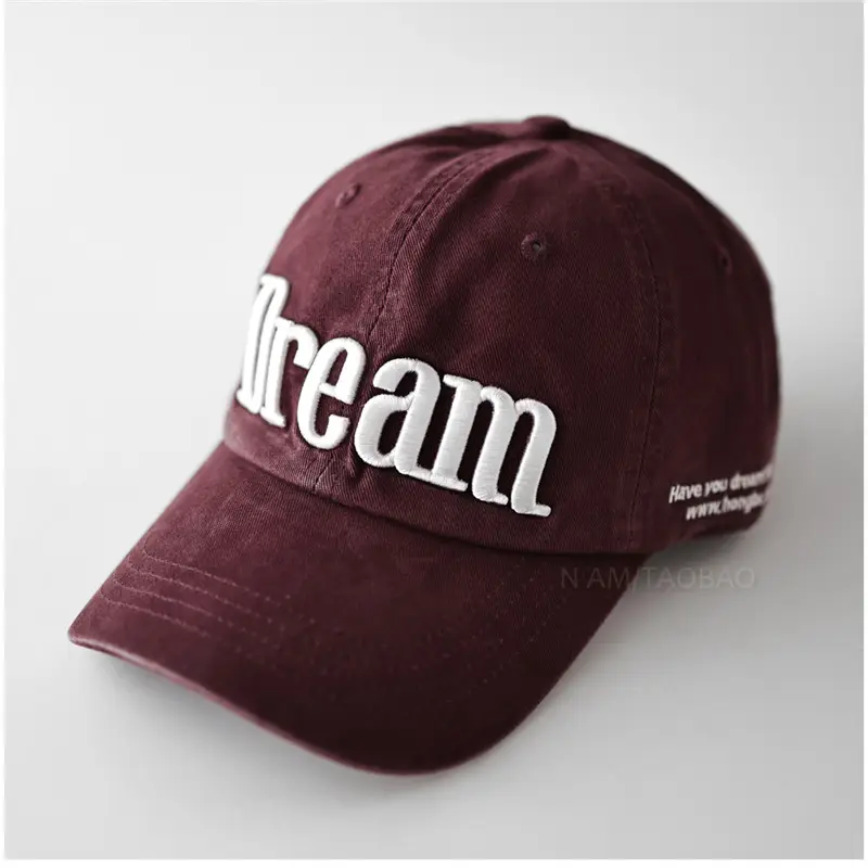 Men Grey Dream Embroidered Baseball Cap - Image 3