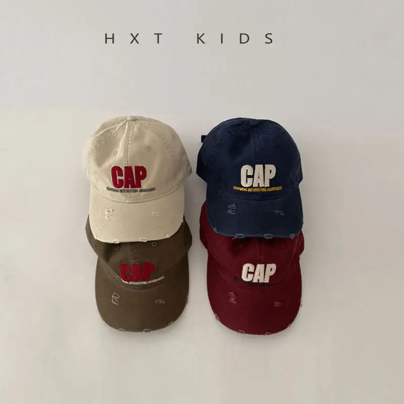 Pink Ripped Cap for Kids with Cap Brand - Image 9