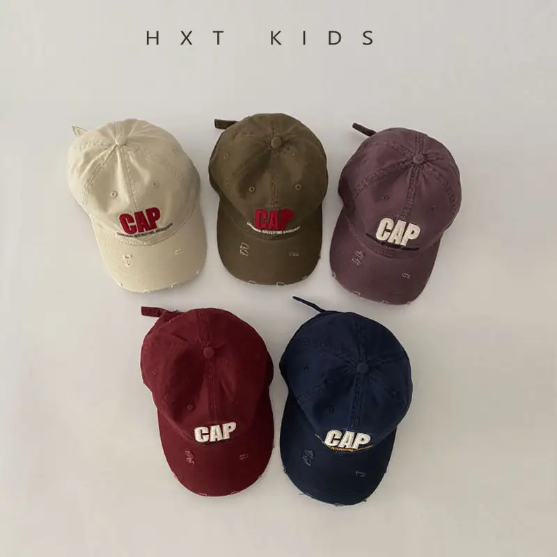Pink Ripped Cap for Kids with Cap Brand - Image 10