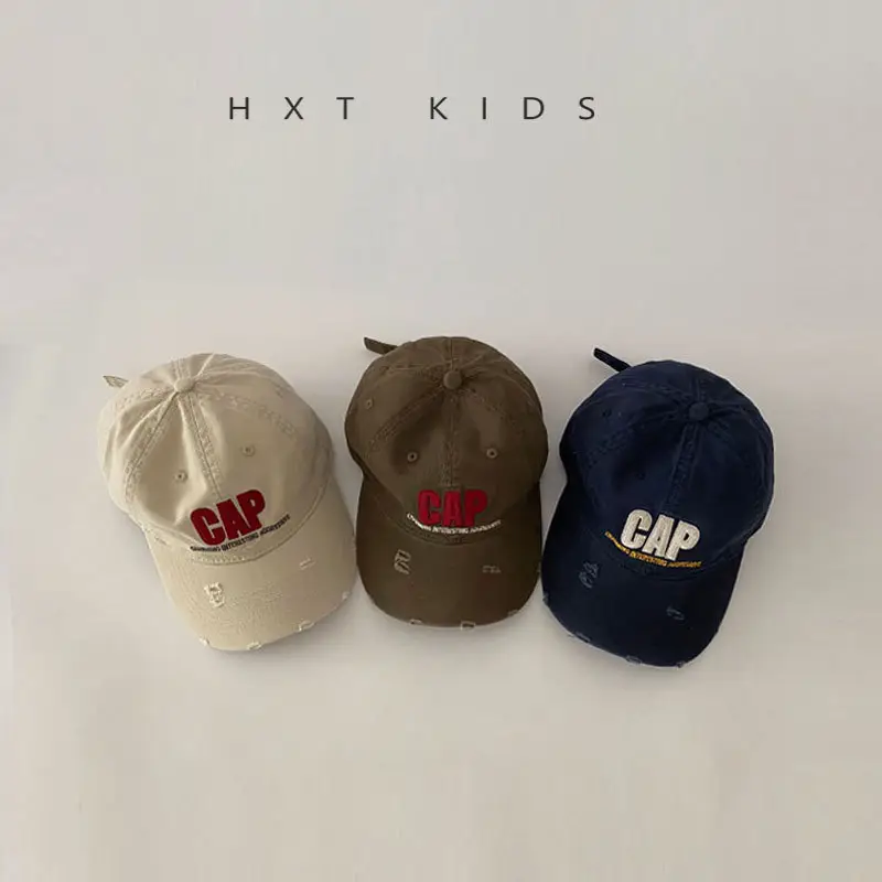 Pink Ripped Cap for Kids with Cap Brand - Image 11