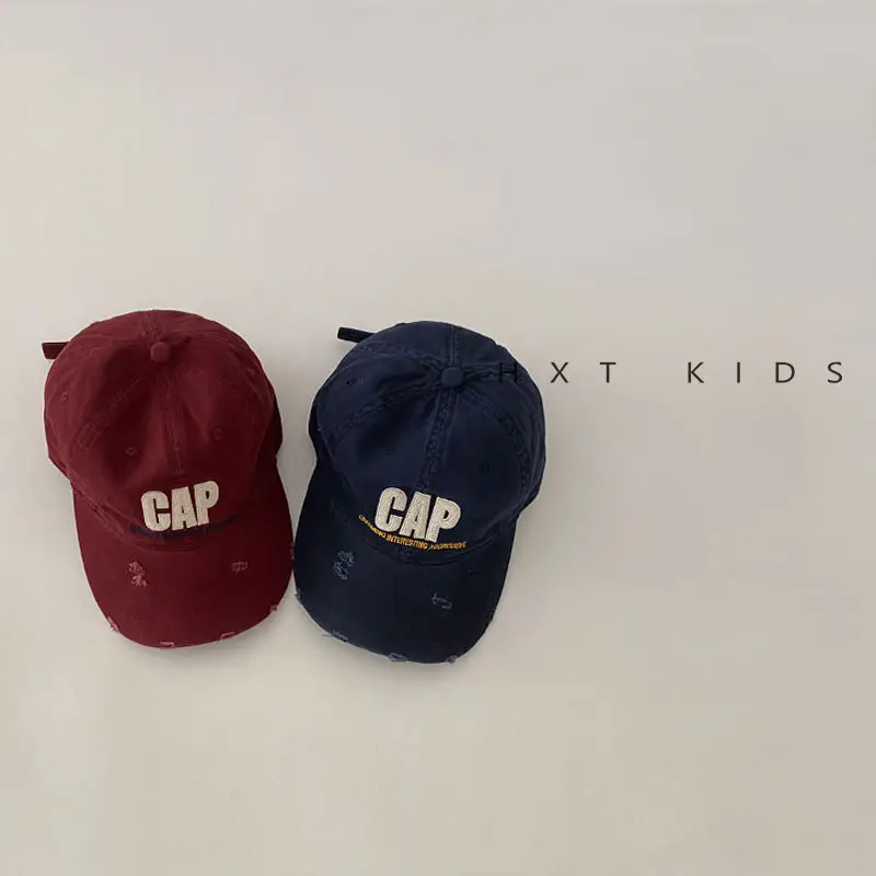 Pink Ripped Cap for Kids with Cap Brand - Image 12