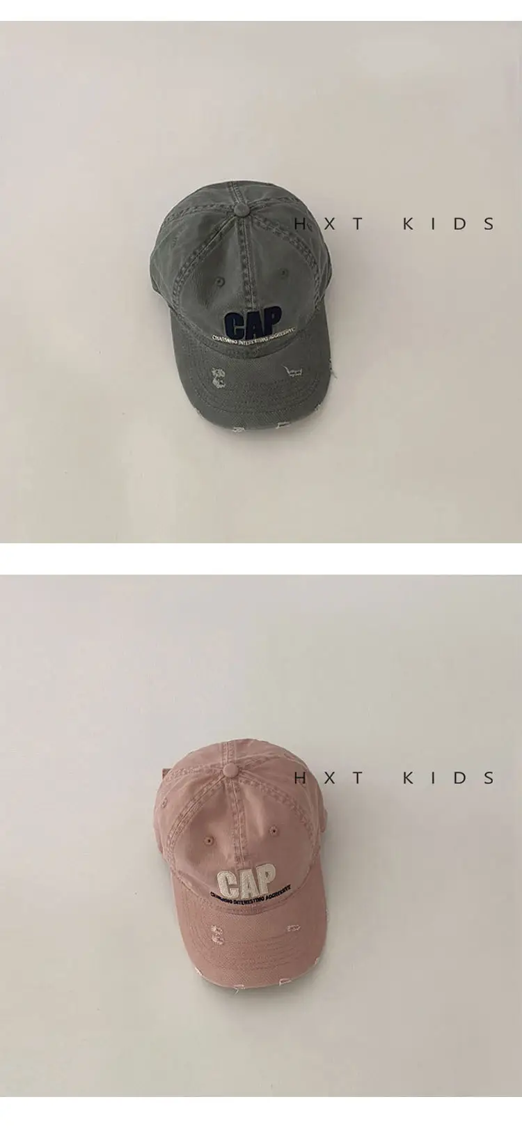 Pink Ripped Cap for Kids with Cap Brand — feature 10
