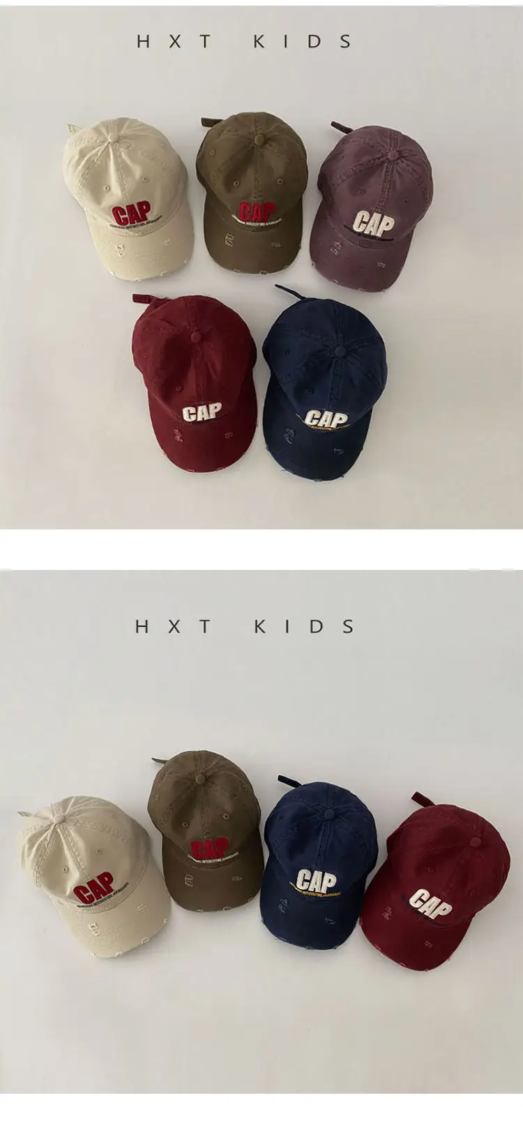 Pink Ripped Cap for Kids with Cap Brand — feature 2