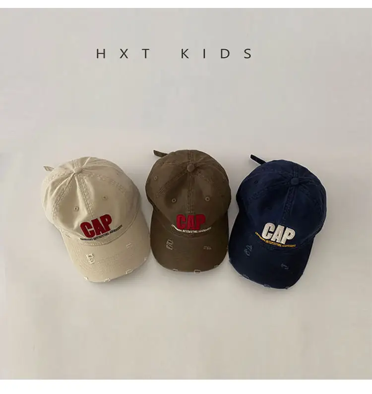 Pink Ripped Cap for Kids with Cap Brand — feature 3