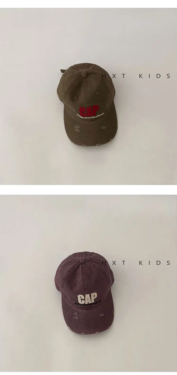 Pink Ripped Cap for Kids with Cap Brand — feature 8